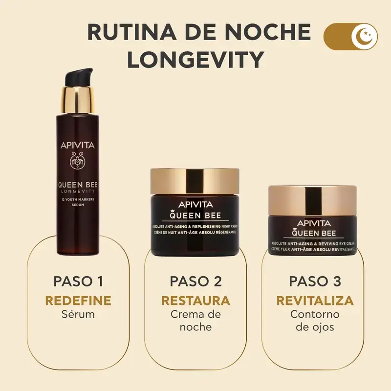 Apivita Queen Bee Longevity Serum 12 Youth Marker, 30 ml