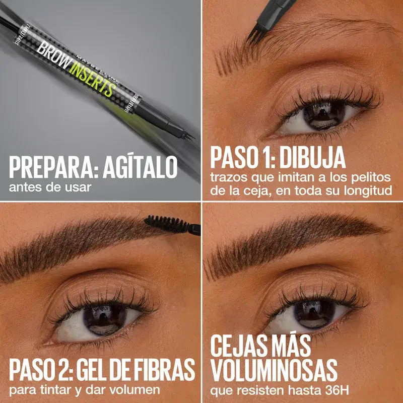 Crayon à sourcils Brow Insert de Maybelline New York, brun noir, 1,25 ml