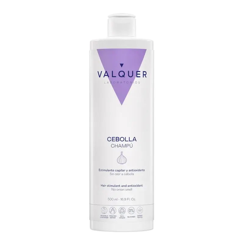 Valquer Shampooing à l'oignon - Revitalisant, antioxydant et purifiant, 500 ml