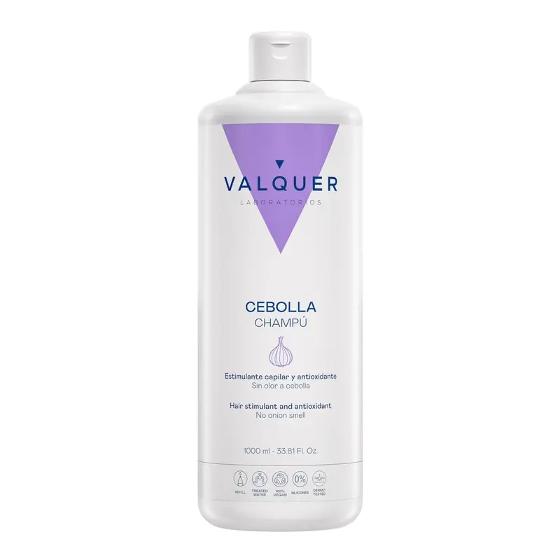 Valquer Shampooing à l'oignon - Revitalisant, antioxydant et purifiant , 1 L