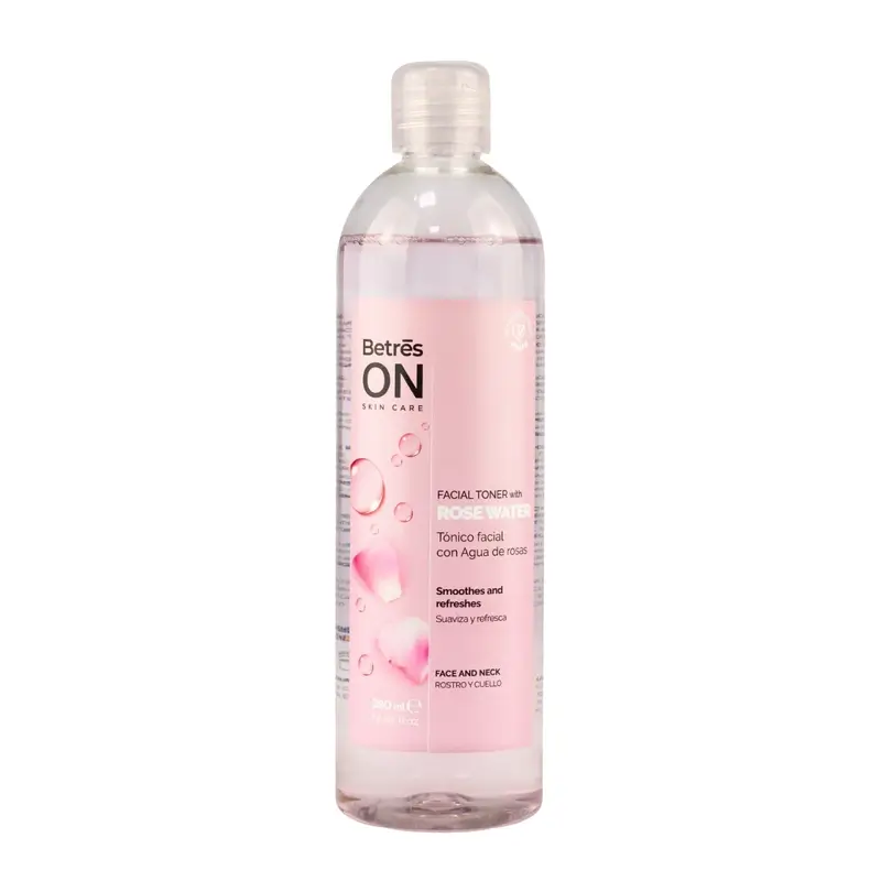 Betres On Tonique à l'eau de rose pour le visage, 380 ml