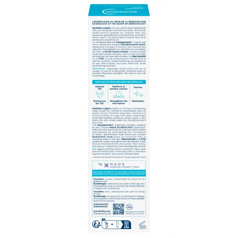 Bioderma Hydrabio Crème Légère, 40 ml