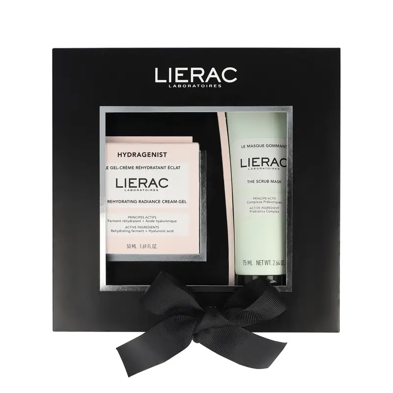 Lierac Hydragenist Hydragenist Gel Crème Réhydratante Eclaircissante + Masque Exfoliant, 125 ml