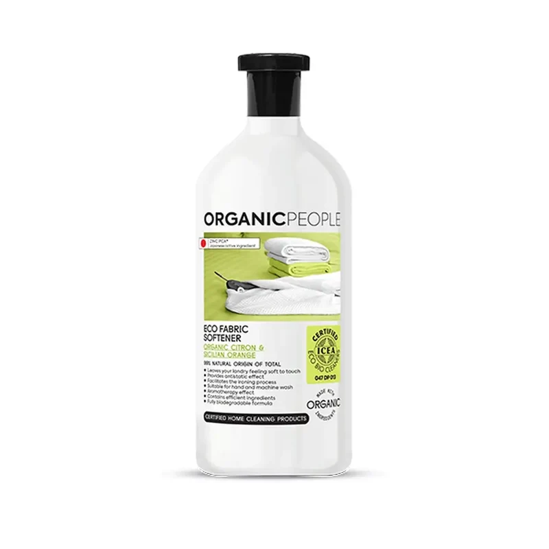 Organic People Assouplisseur de tissu biologique. Citron & Orange de Sicile Bio, 1000 Ml