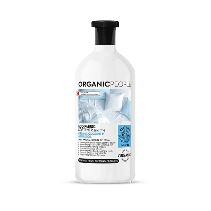 Organic People Assouplisseur de tissu biologique Huile de noix de coco et d'amande biologique. Huile de coco et d'amande biologique, 1000 ml