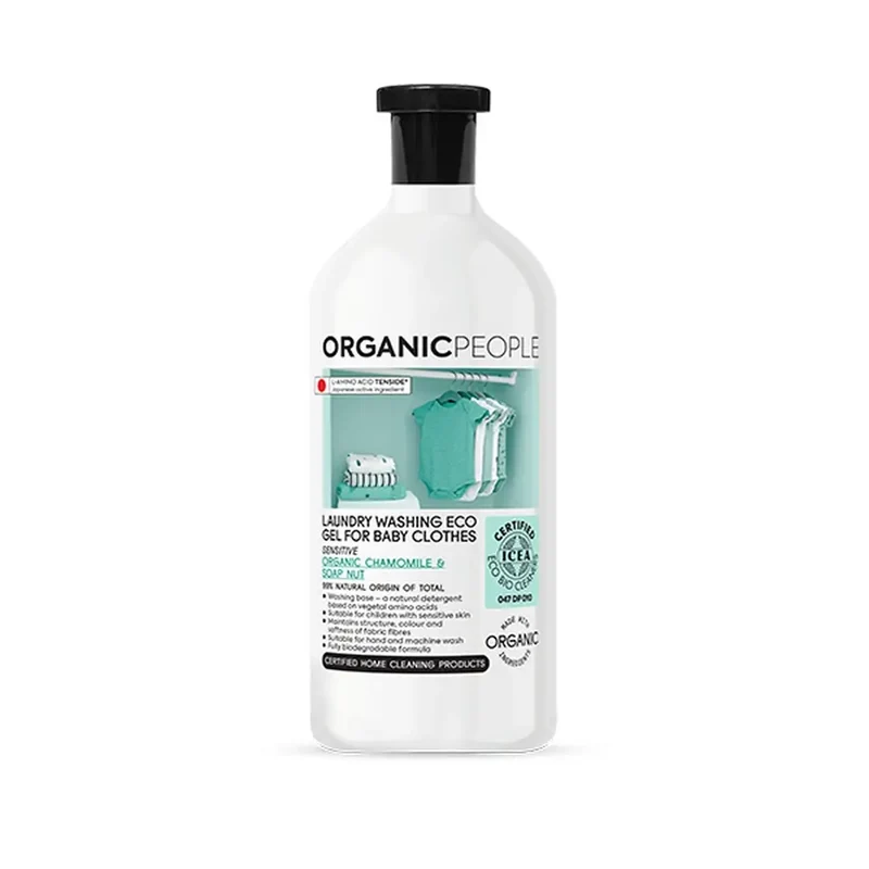 Organic People Organic Baby Clothes Care Liquid Detergent. Camomille et noix de lavage bio, 1000 ml