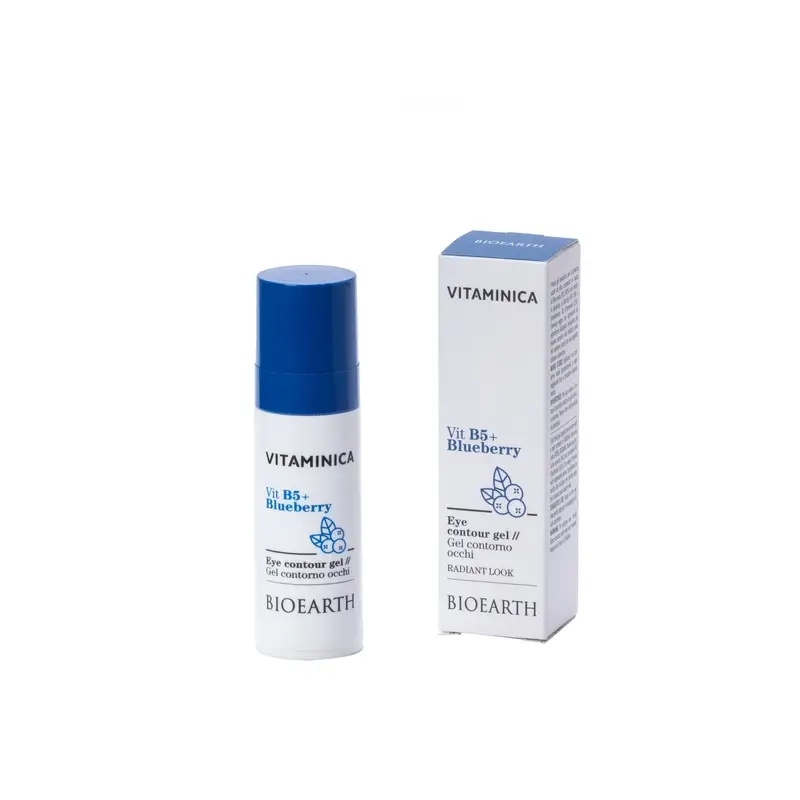 Bioearth Contour des yeux Vitamine B5 et myrtille, 30 ml