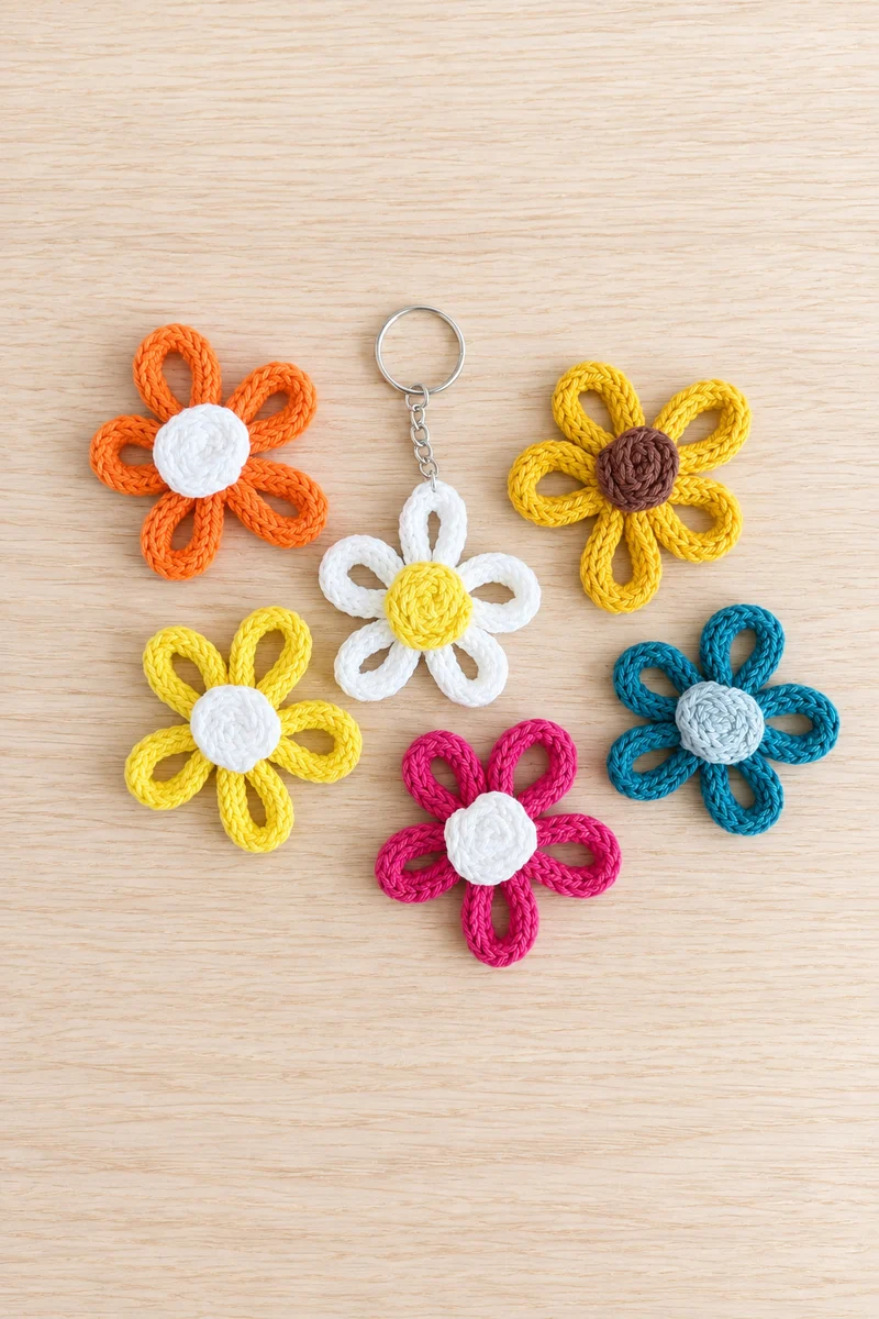 Porte-clés fleur