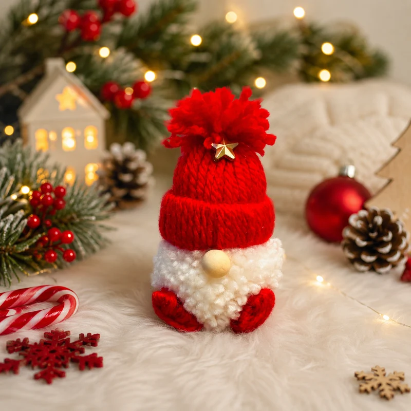 Gnome de Noël avec ses petits pieds