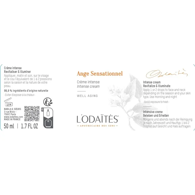 L'Odaïtès Facial Ange Sensationnel - Crème Intense , 50 ml