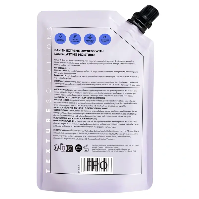Masque capillaire hydratant intense de Hask Texture, 235 ml