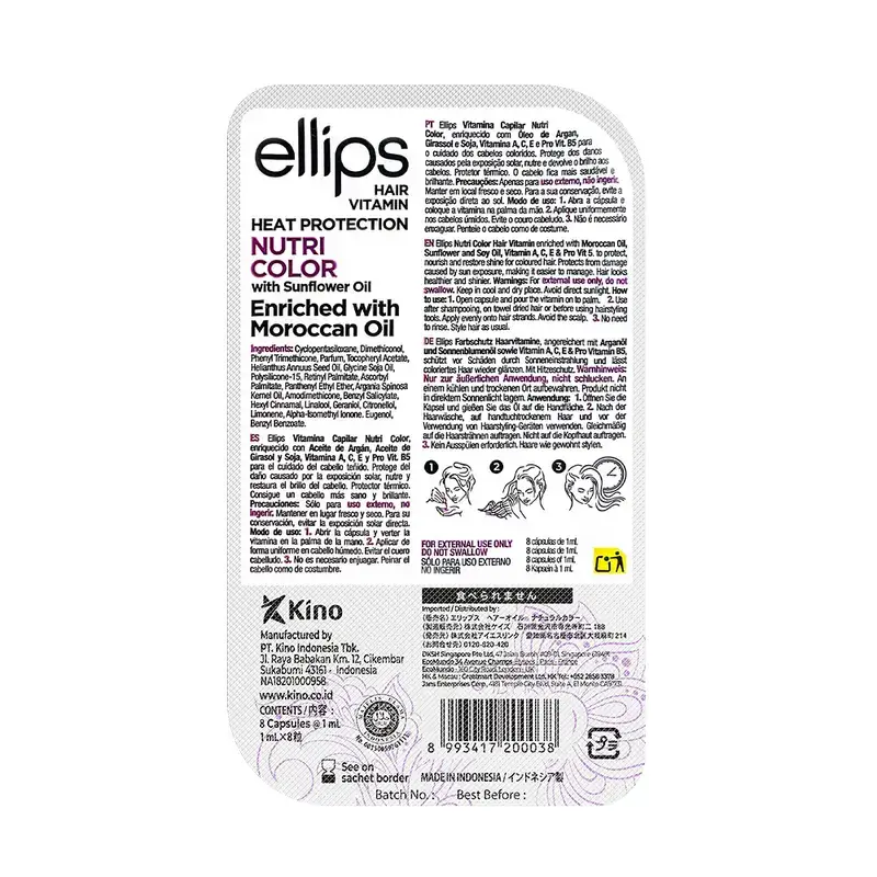 Ellips Hair Vitamin Argan Oil Lilac Nutricolor , 8 capsules