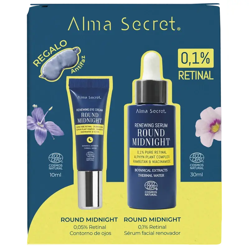 Alma Secret Pack Sérum rétinien 0,1% 30 Ml + Contour des yeux rétinien 10 Ml + Masque