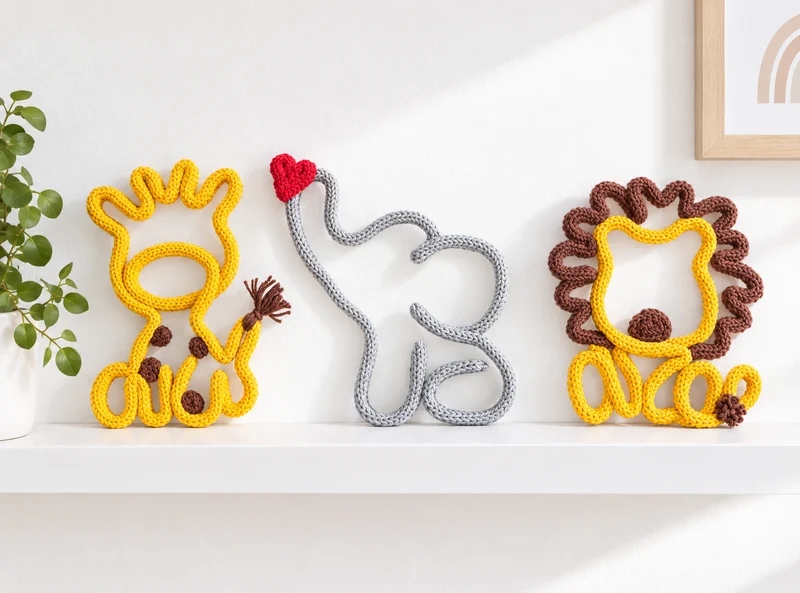 Éléphant, Girafe & Lion