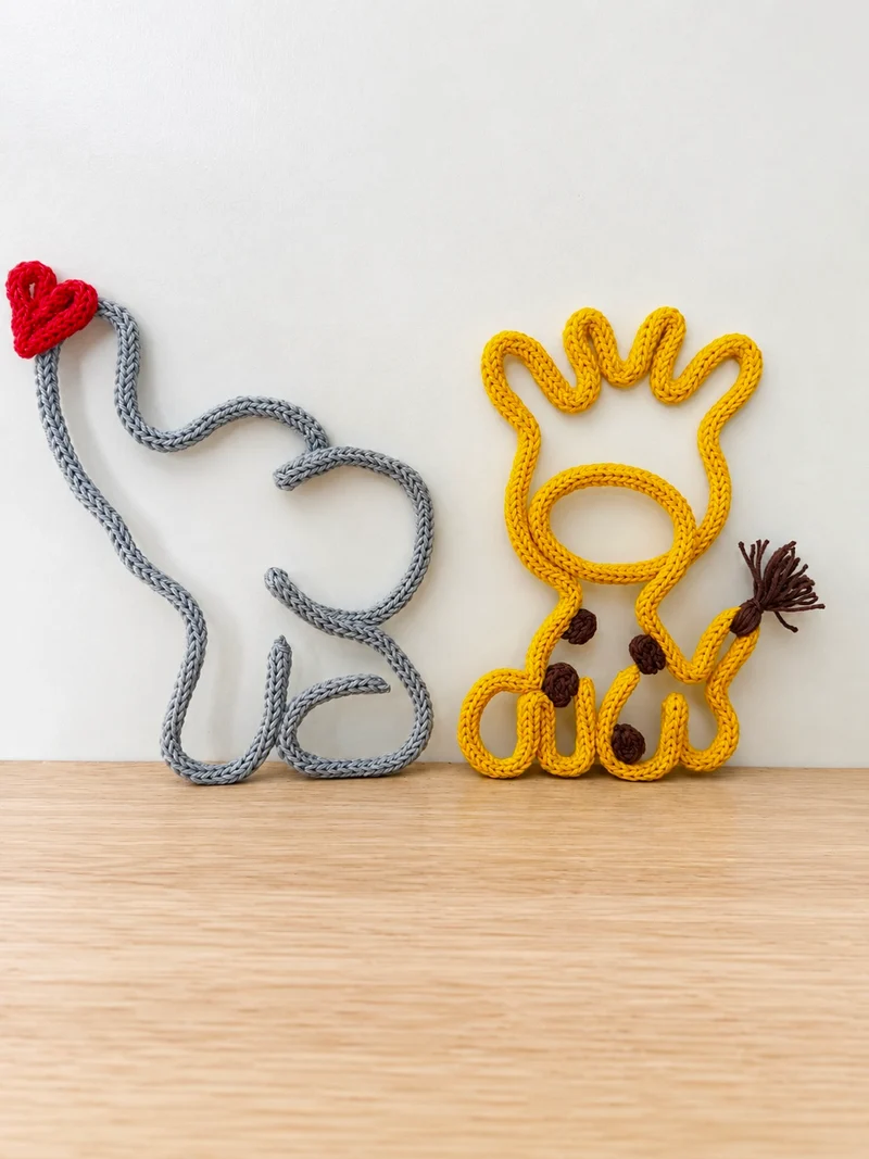 Éléphant, Girafe & Lion