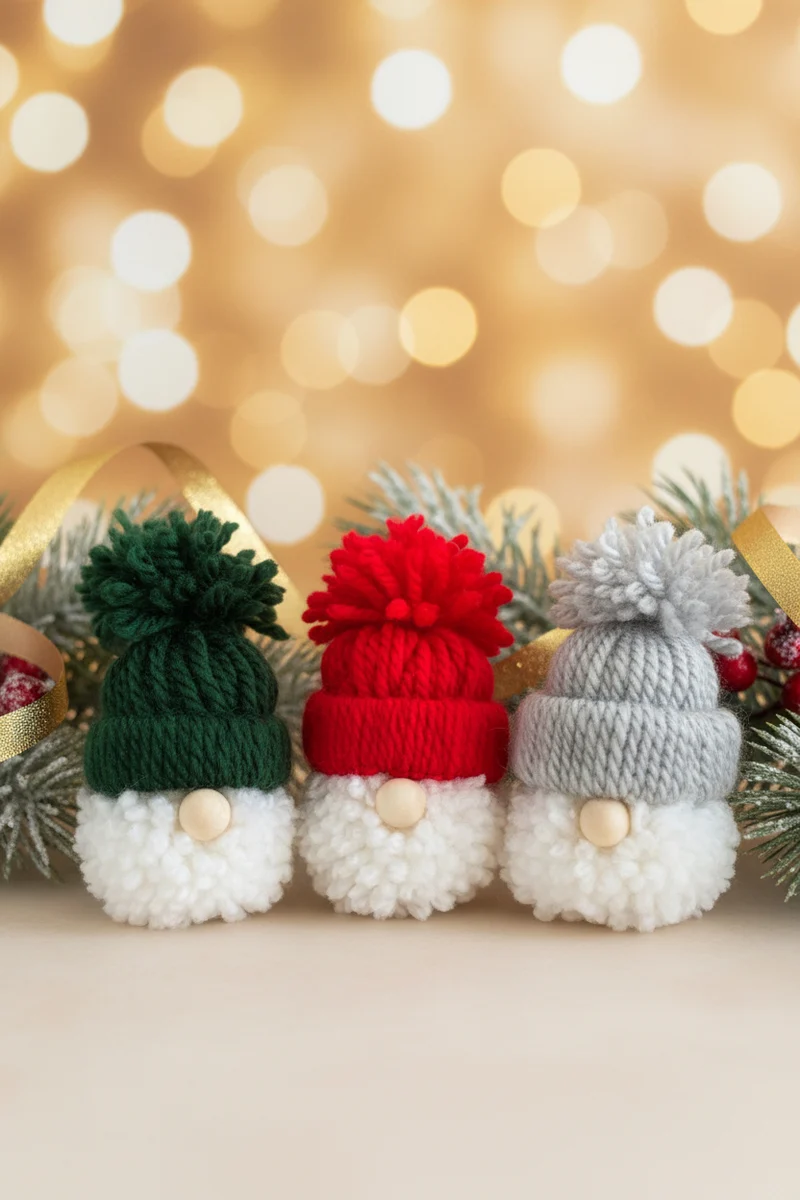 Gnome de Noël en pompon