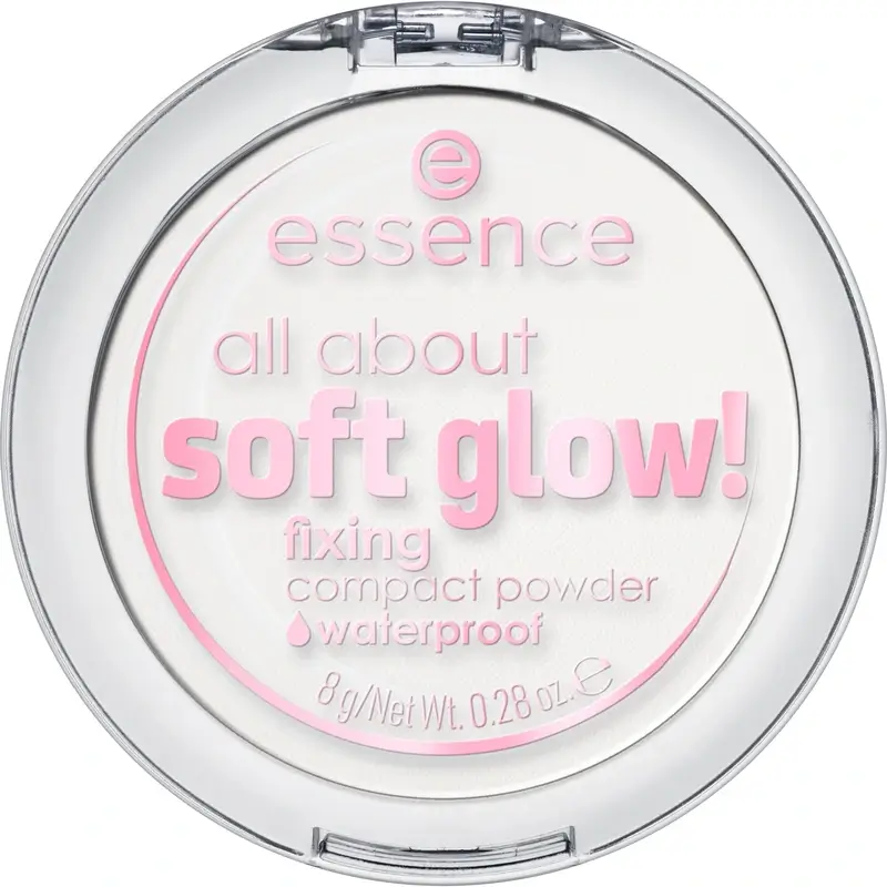 Essence Poudre compacte imperméable à l'eau All About Soft Glow ! 8 gr