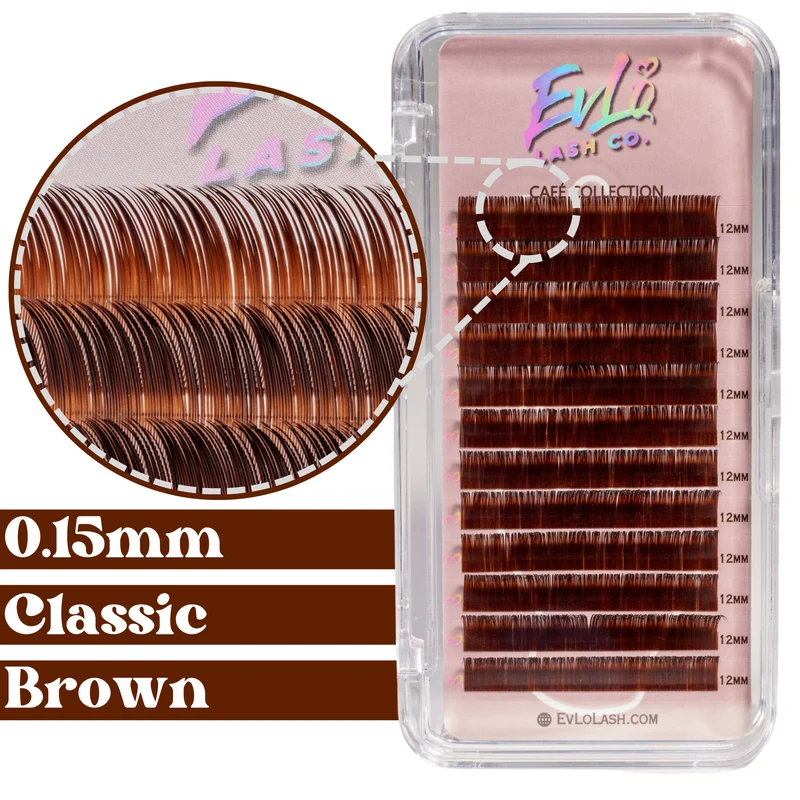 0.15 ☕️ Brown Classic Single Length Lash Trays