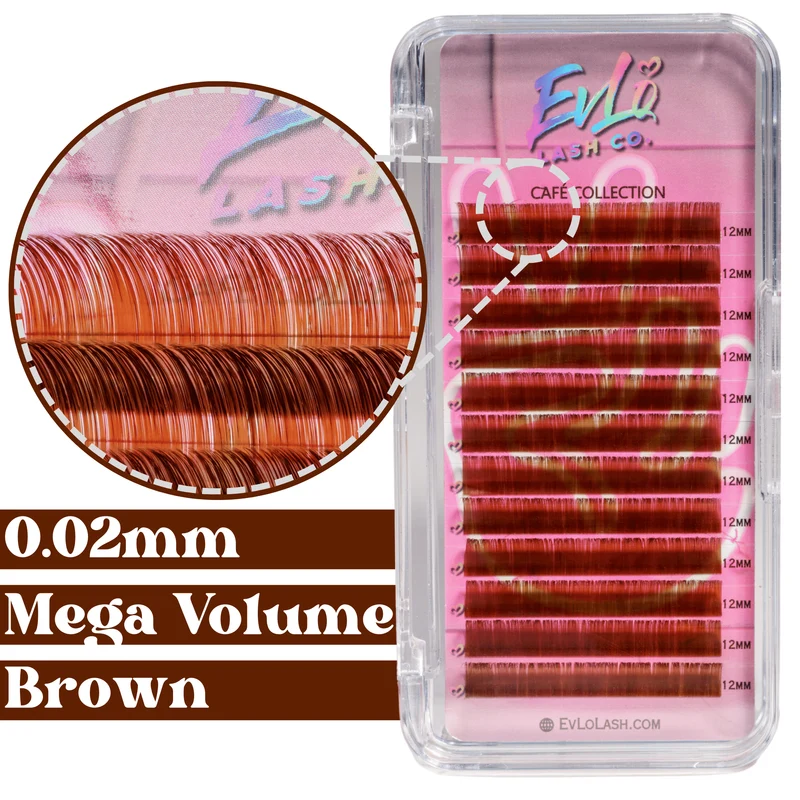 0.02 ☕️ Brown Single Length Lash Trays