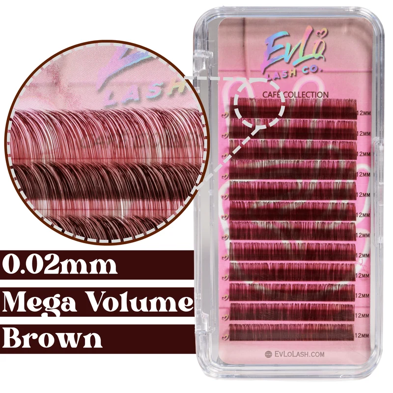 0.02 ☕️ Brown Single Length Lash Trays