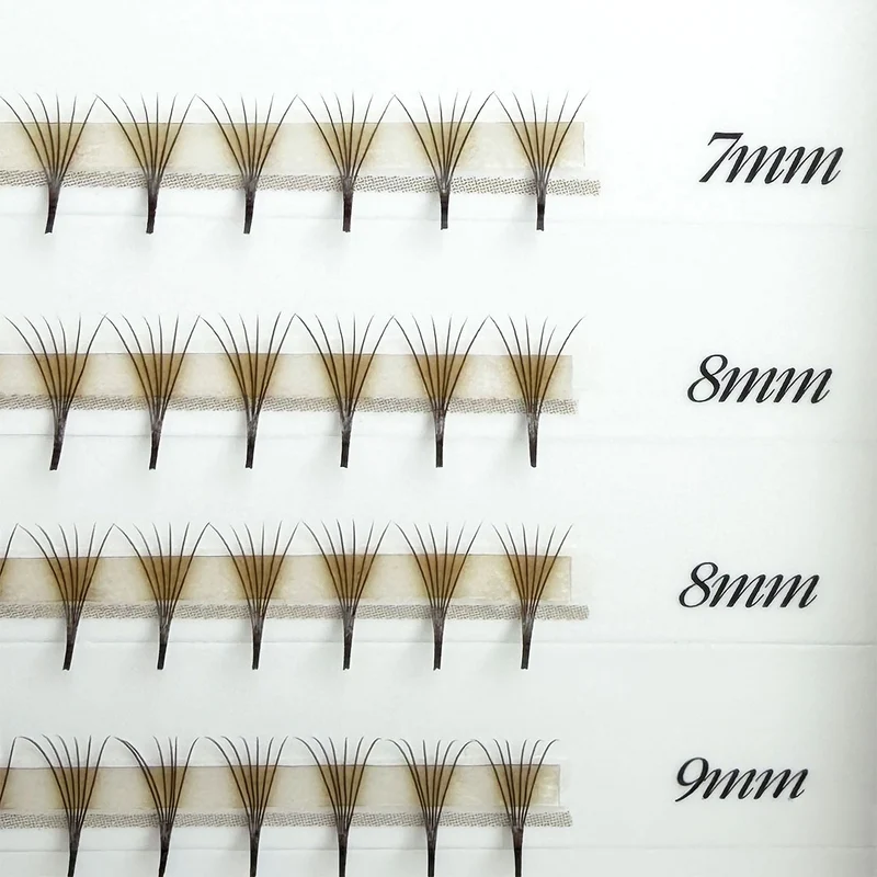 BROWN Narrow Premade/Promade Fans 6D 0.07 600 fans - Mixed Lengths