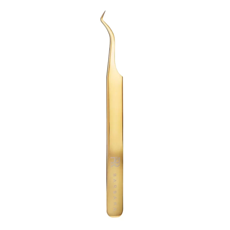 Pinzetta Ultra-Precisa BARBARA Serie Gold Touch - "Double Bend" (Rivestimento Diamantato)