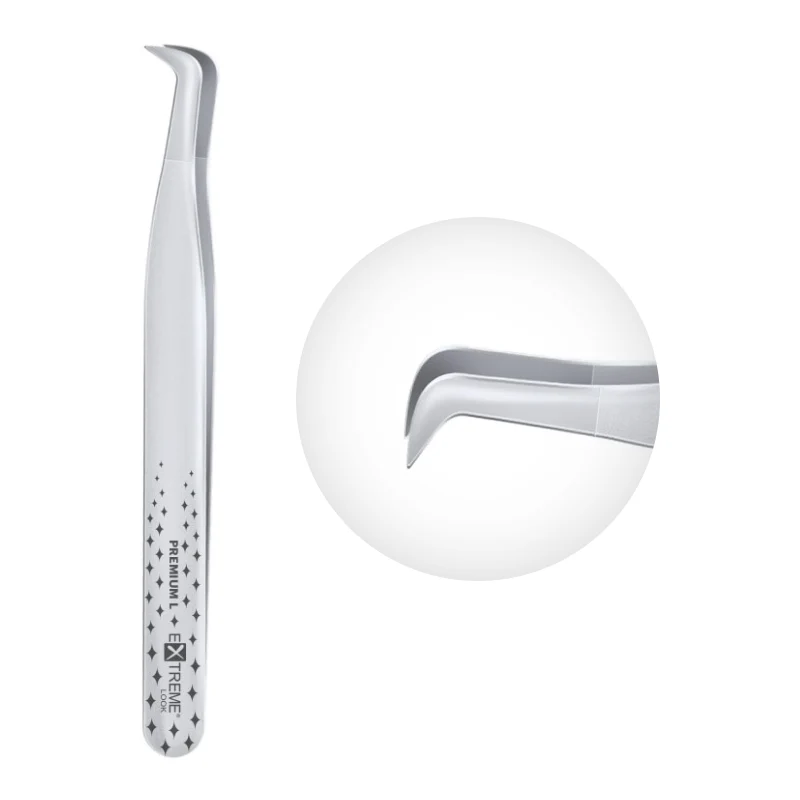 Pinzetta extension ciglia Extreme Look - "L Premium" / Punta Angolare