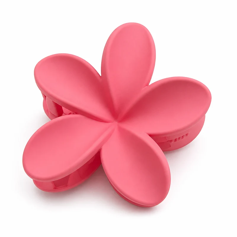 Pince à cheveux rose mat 8cm