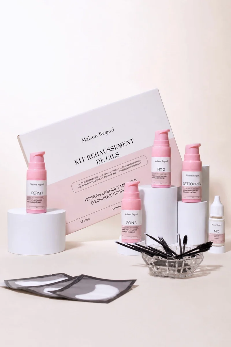 Lash lift coréen : kit complet de rehaussement de cils — méthode sans colle à la cystéamine