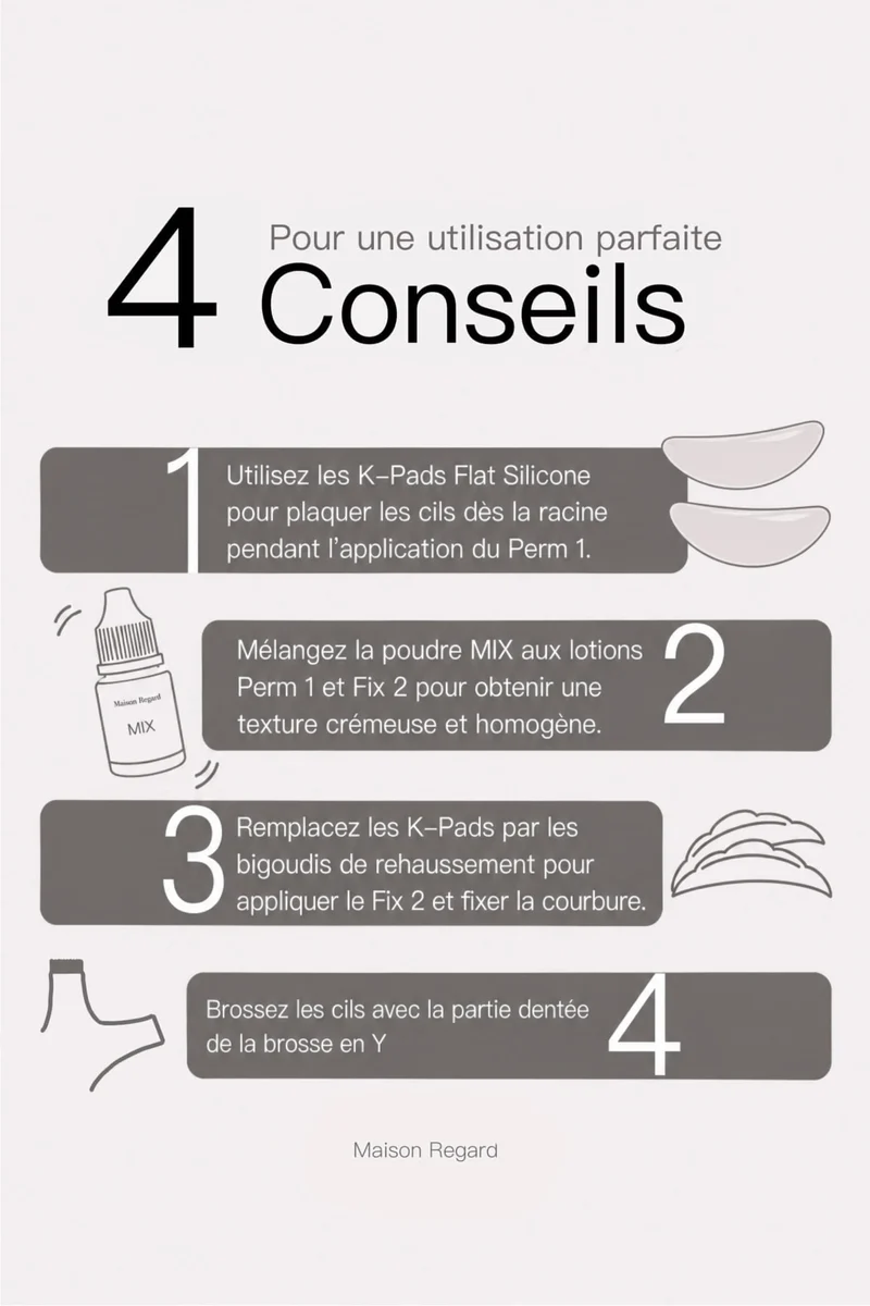 Lash lift coréen : kit complet de rehaussement de cils — méthode sans colle à la cystéamine