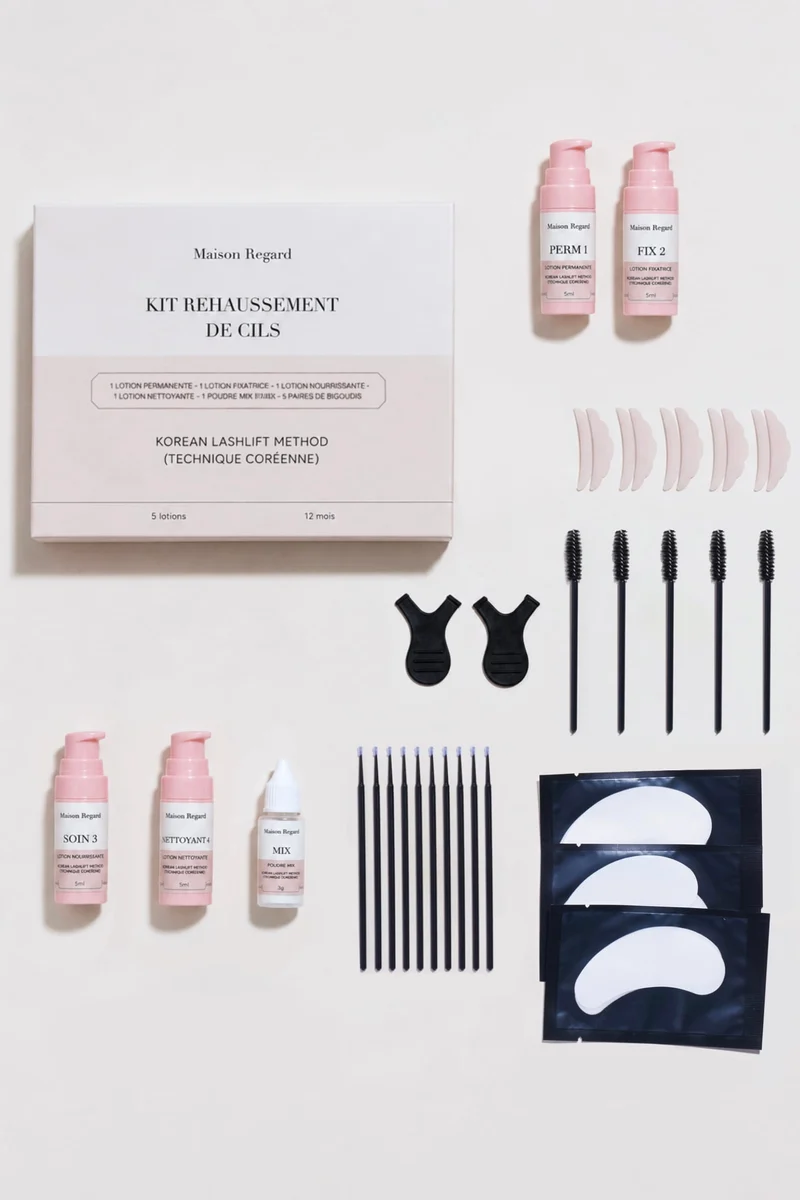 Lash lift coréen : kit complet de rehaussement de cils — méthode sans colle à la cystéamine