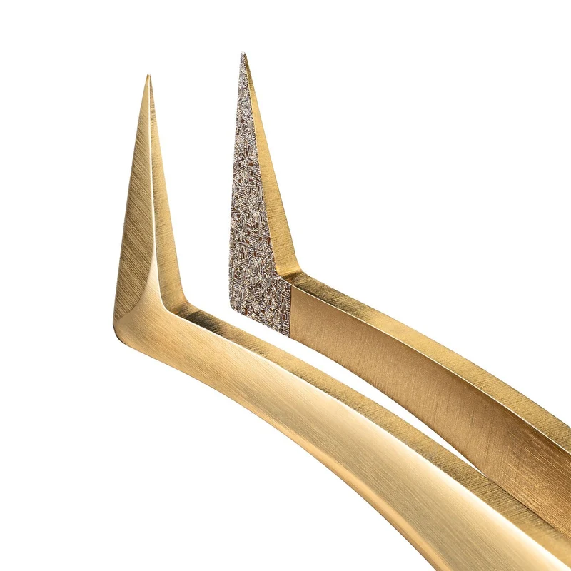 Pinzetta Ultra-Precisa Barbara Serie Gold Touch — Tipo Stivaletto (Rivestimento Diamantato)