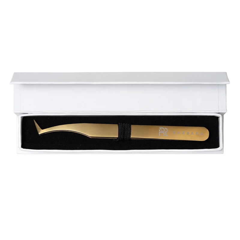 Pinzetta Ultra-Precisa Barbara Serie Gold Touch — Tipo Stivaletto (Rivestimento Diamantato)