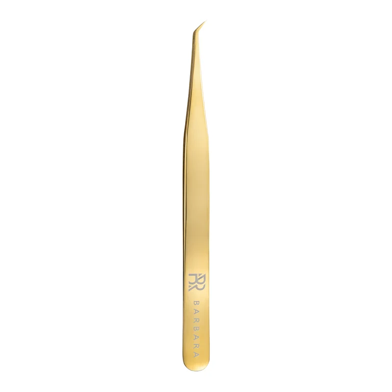 Pinzetta Ultra-Precisa Barbara Serie Gold — Tipo L (45°, 5 mm)