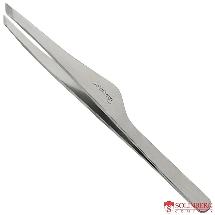 Pinzetta per sopracciglia Solinberg G801z - Obliqua / Affilatura manuale.