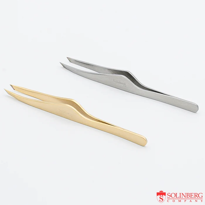 Pinzetta per sopracciglia Solinberg G801z - Obliqua / Affilatura manuale.