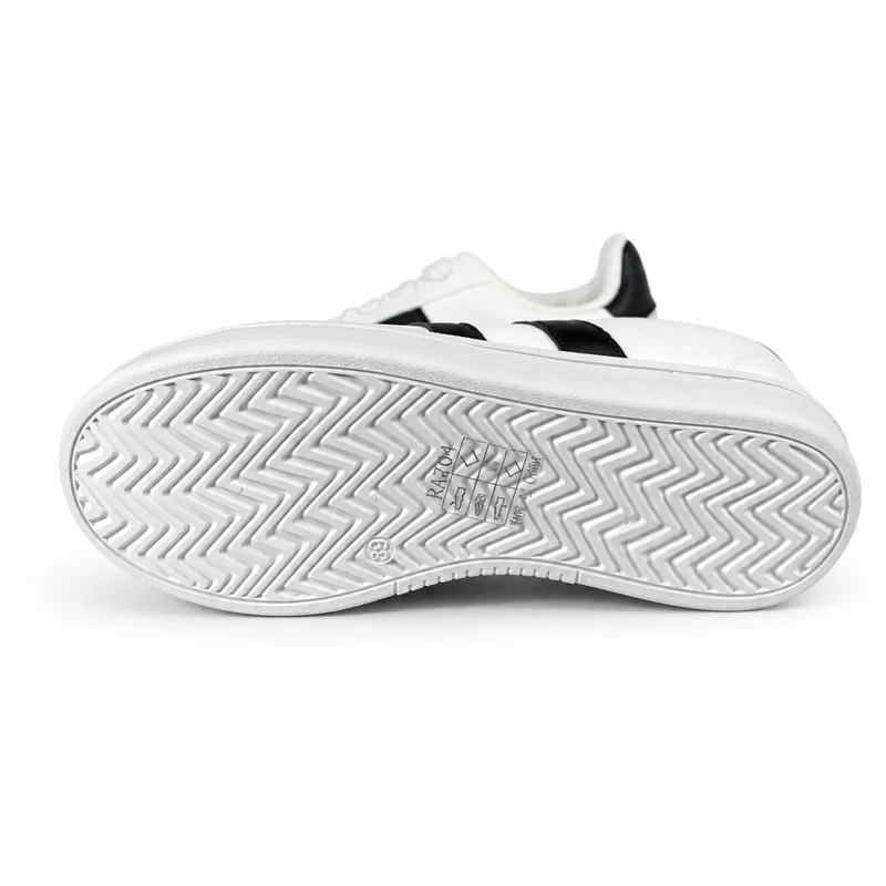Basket Femme Blanche Bandes Noires