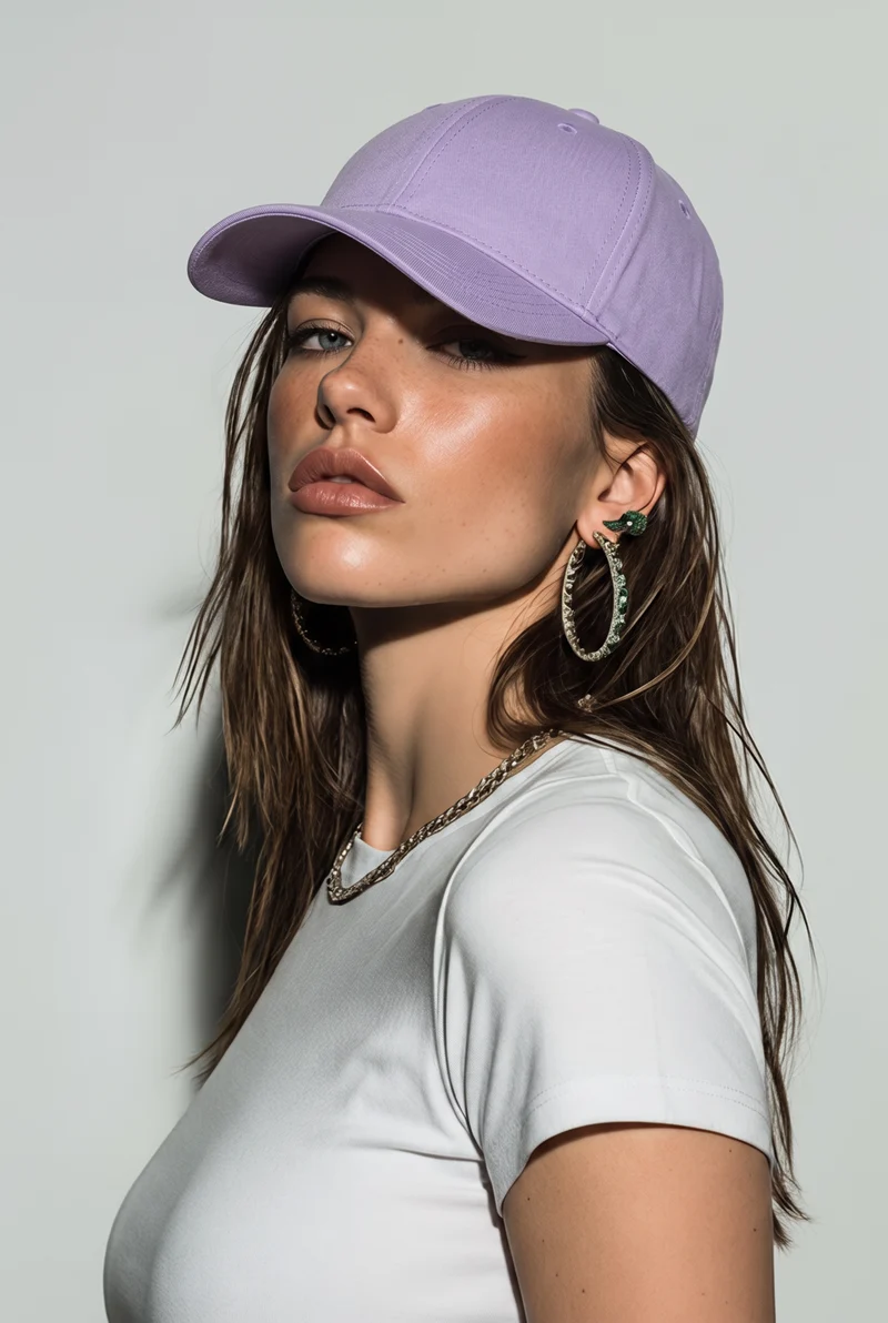 Casquette Violette Unie Ajustable