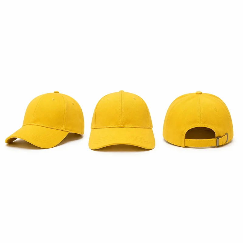 Casquette Jaune Unie Ajustable