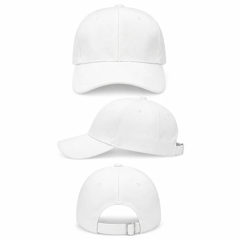 Casquette Blanche Unie Ajustable