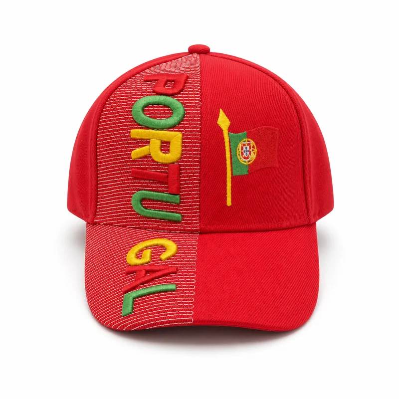 Casquette Supporter Portugal Rouge Broderie