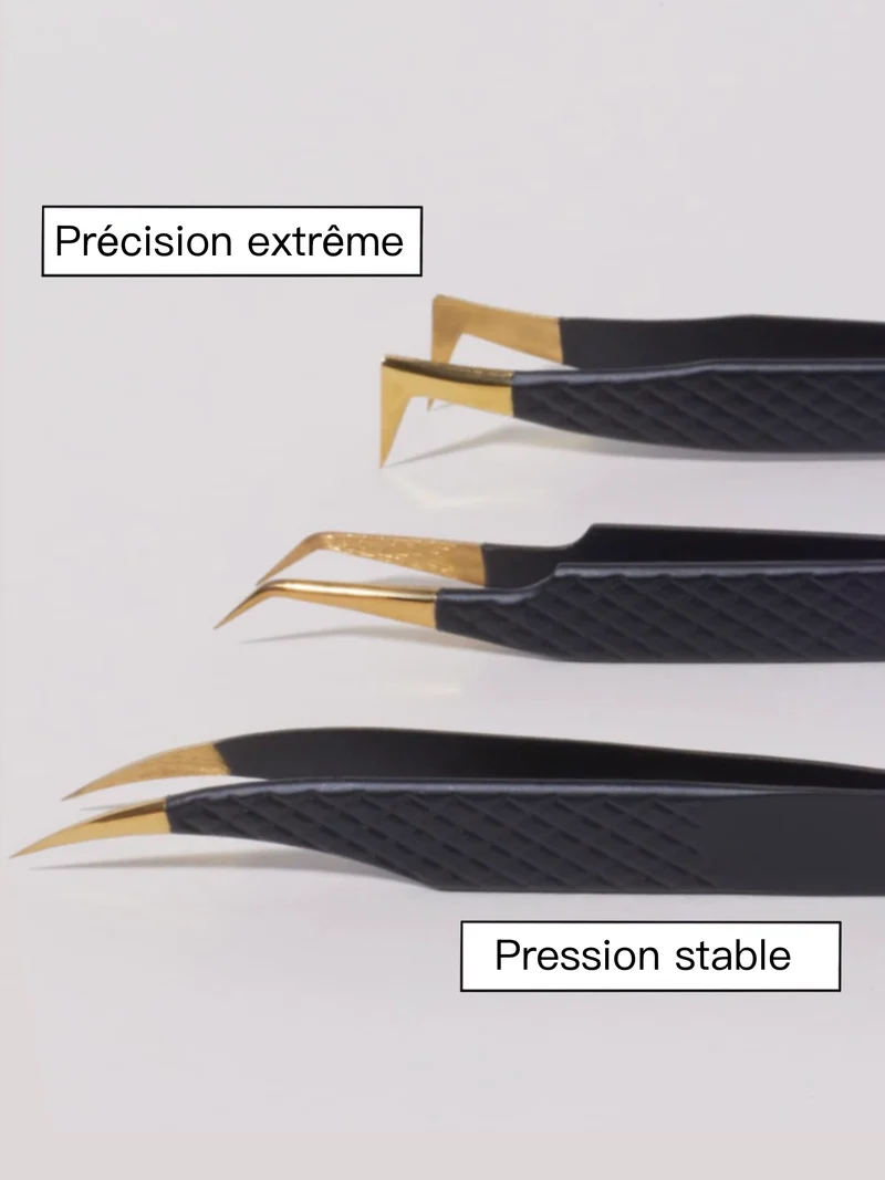 Lot de 3 pinces - Extensions de cils