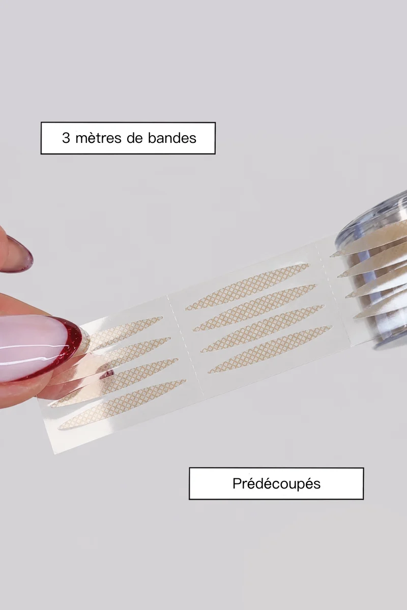 Bandes adhésives pour paupières