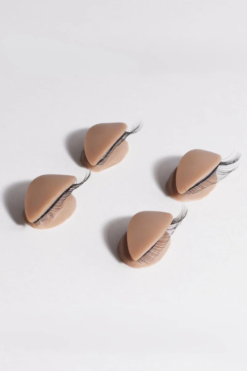 4 Paupières d'entraînement pour extensions de cils