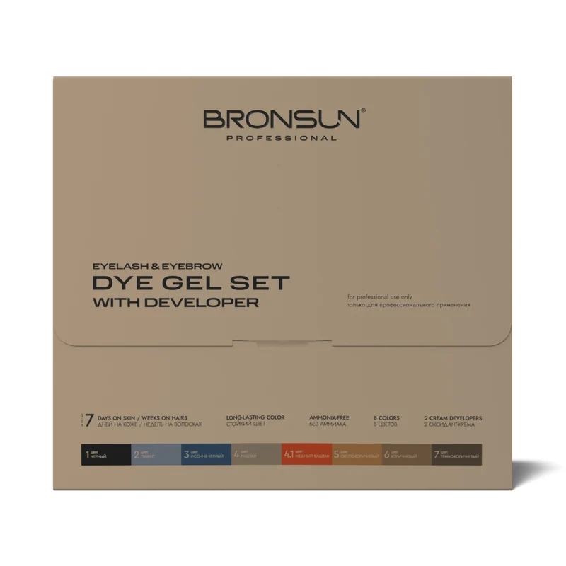 Set completo di tinta-gel BRONSUN® con latte ossidante 3%. LIMITED EDITION