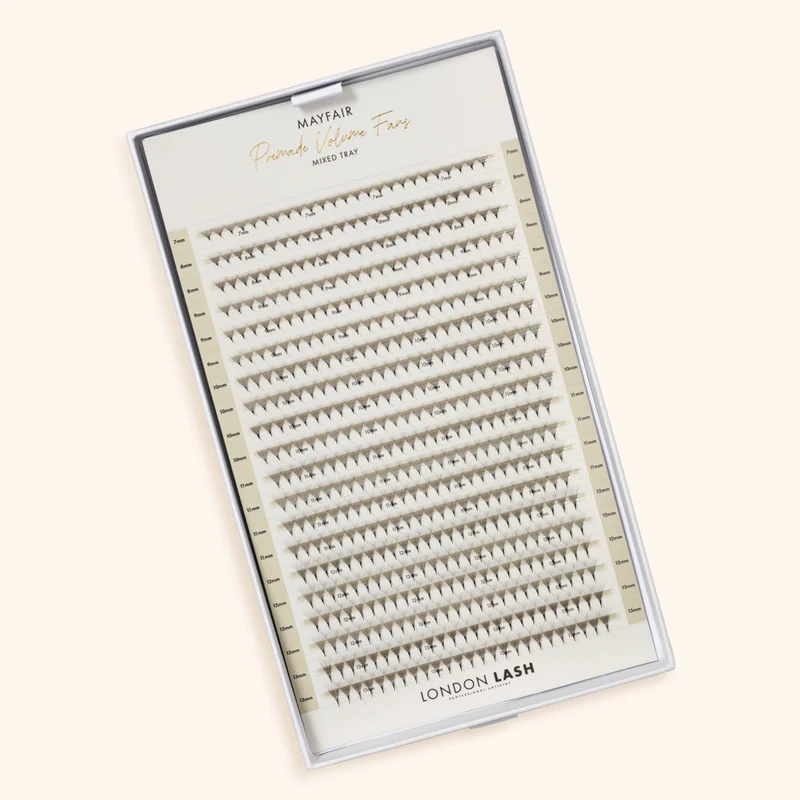 Narrow Premade/Promade Fans 14D 0.03 500 fans - Mixed Lengths