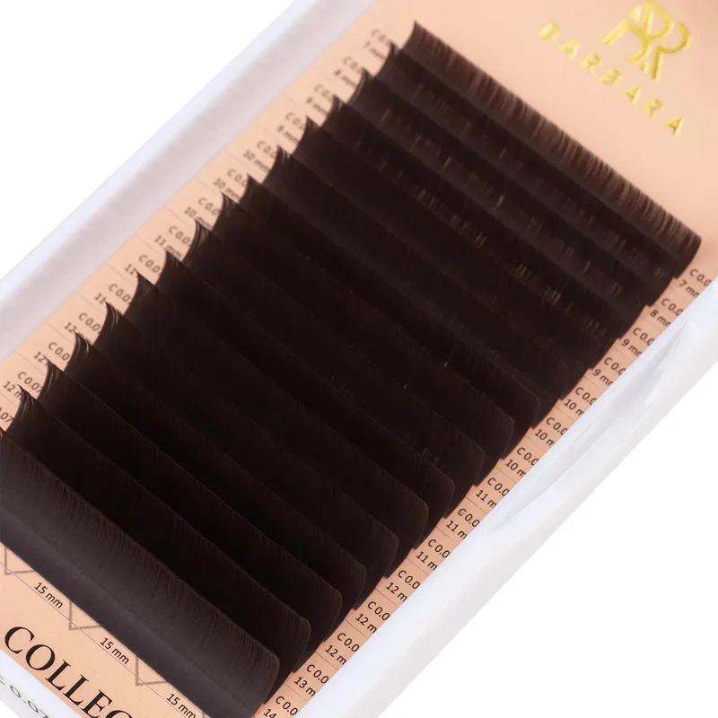 Extension ciglia marroni Barbara "Tiramisu" 16 linee MIX