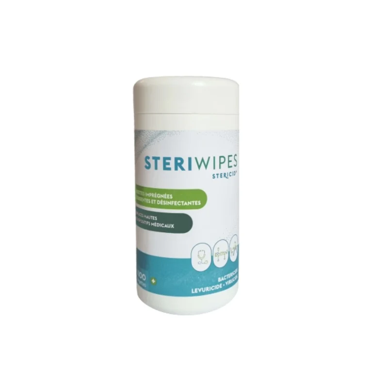 Lingettes désinfectantes sans alcool Steriwipes (boîte de 100)