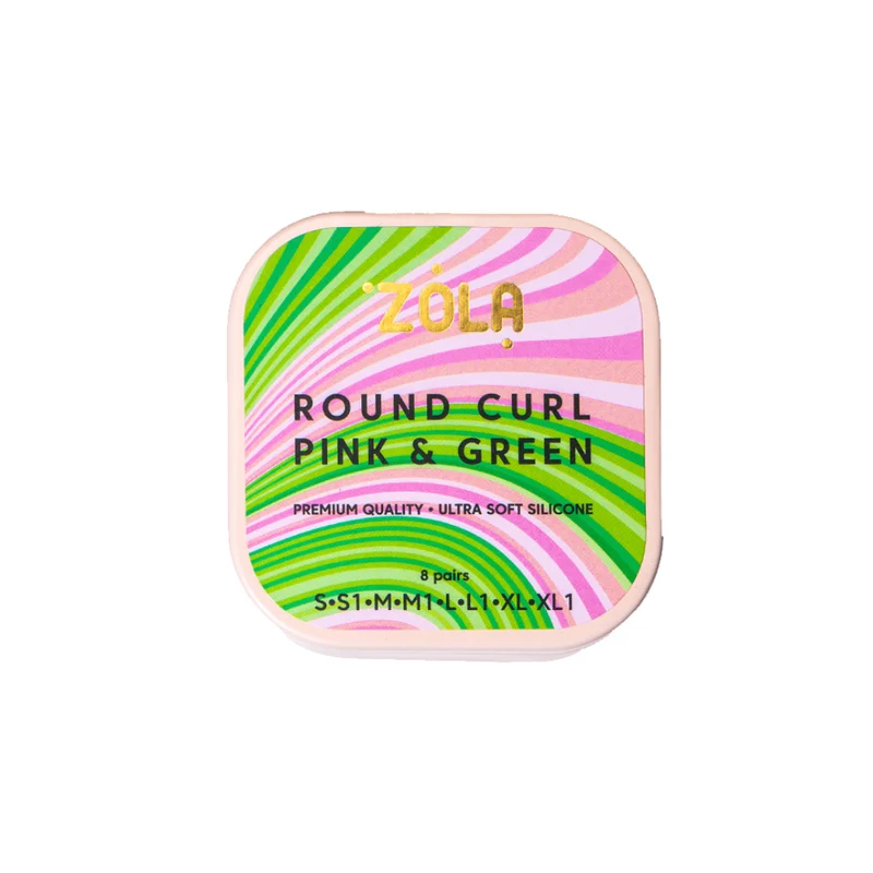 Pads Rehaussement de cils Zola - Round Curl - Pink & Green