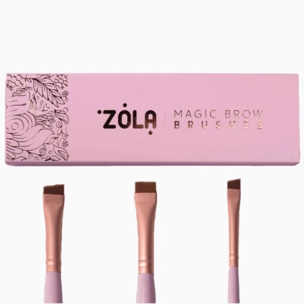 Kit professionnel de pinceaux Zola - Magic brow brushes Rose